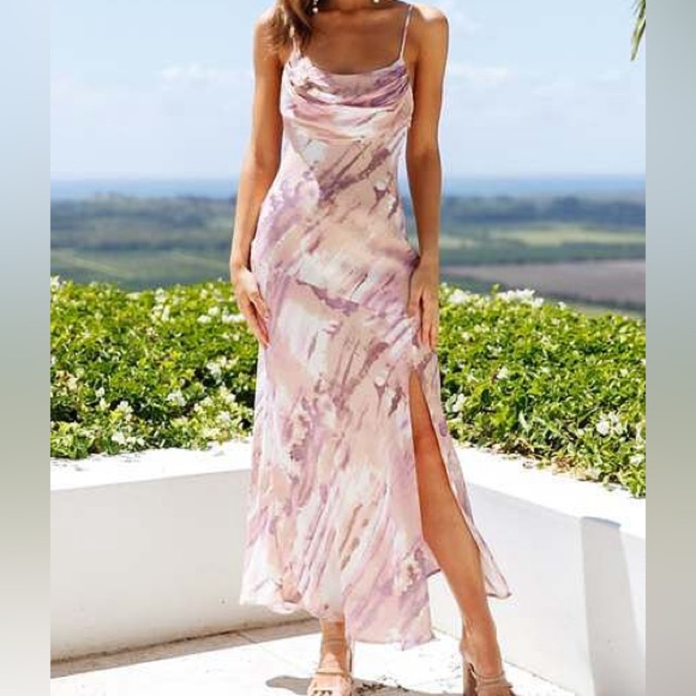 Worn Once Hello Molly FULL TIME GLAM GIRL MIDI DRESS PURPLE